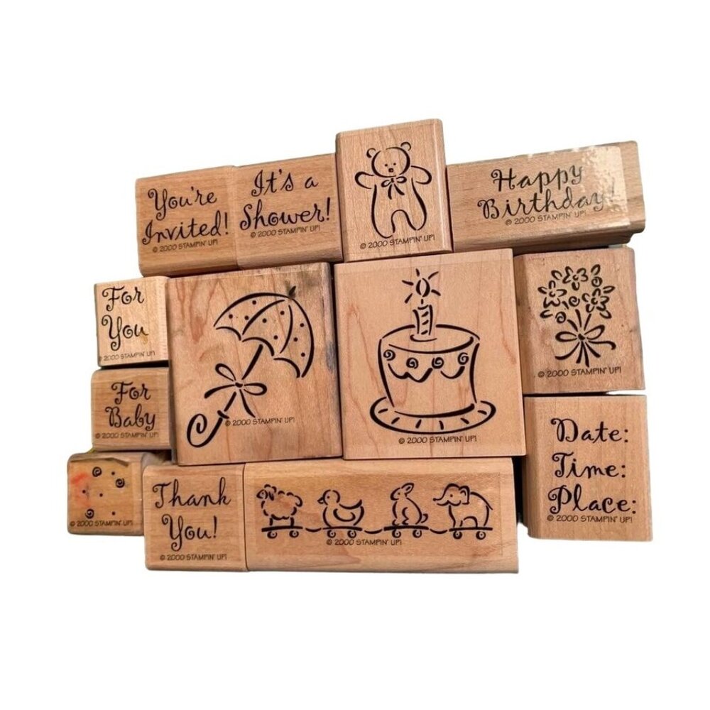 Stampin Up Announcements Rubber Stamp Set